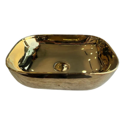 Lavamanos - Baño Dorado De Lujo Rectangular  Doha