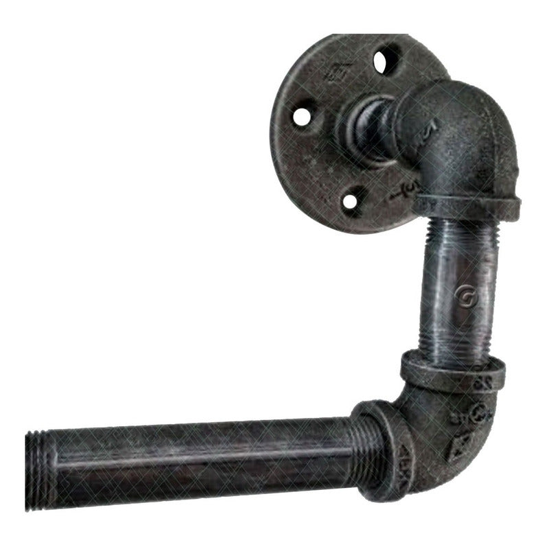 Lujoso Porta Rollo Industrial Níquel Antiguo