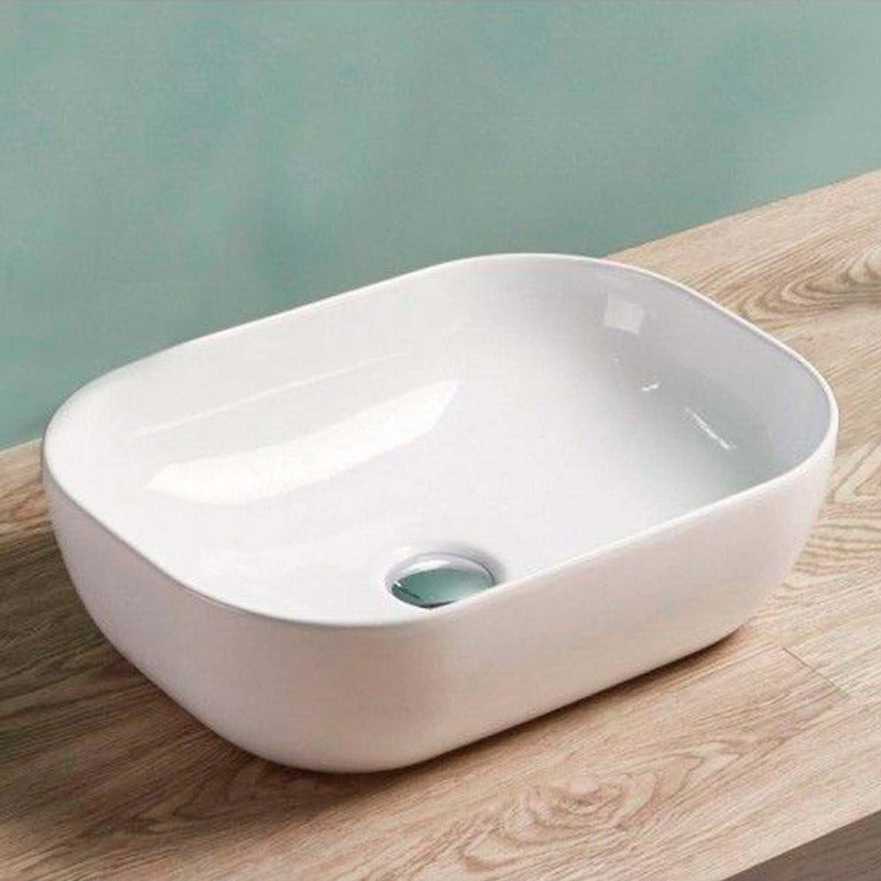 Lavamanos Rectangular Porcelana Blanco 455x325x135