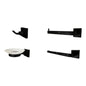 Set X4 De Accesorios Para Baño Cuadrados Color Negro