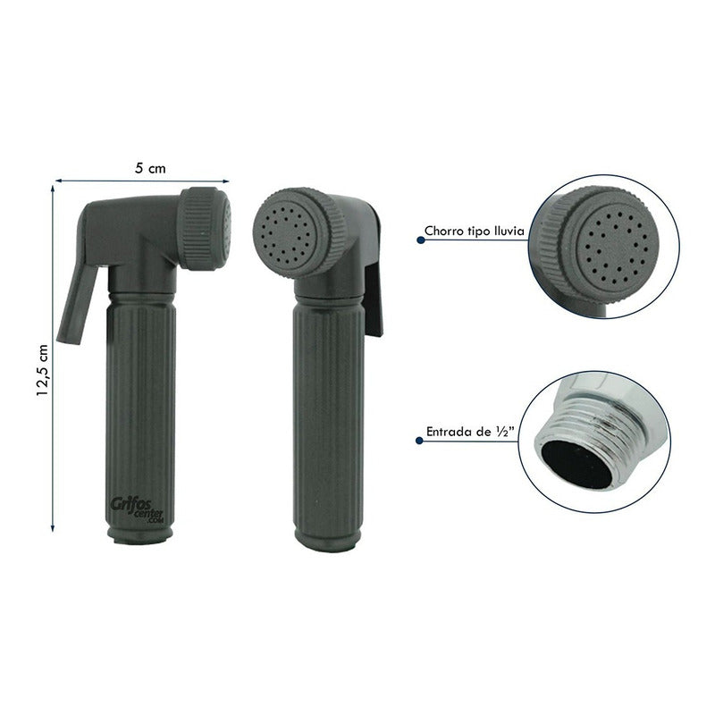 Spray O Ducha De Mano Bidet Zamak Gris
