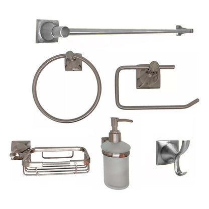 Juego De Accesorios Para Baño X6 Piezas Xcaret Gris