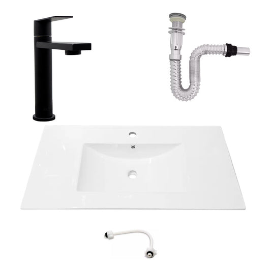Kit Placa Lavam. 91*46.5cm+griferia Agua Fria+push Flex.11