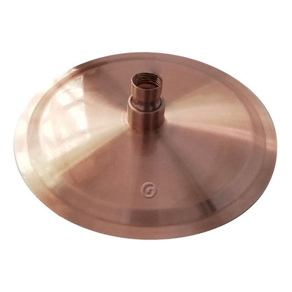 Ducha Circular Con Tubo  A Pared + Mezclador Cobre Natural