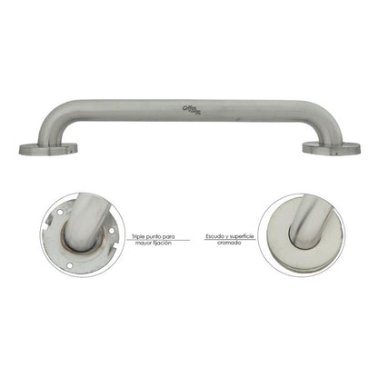 Barra De Seguridad Institucional En Acero 304 Satin 40cm