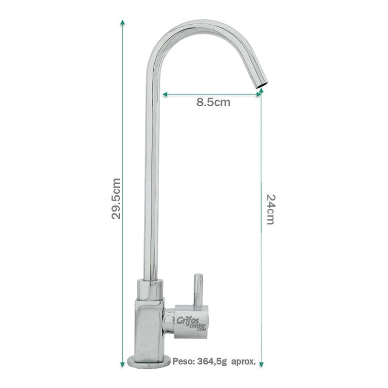 Grifería Filtro Agua Fría Cuello Ganso Delgado (1/2)