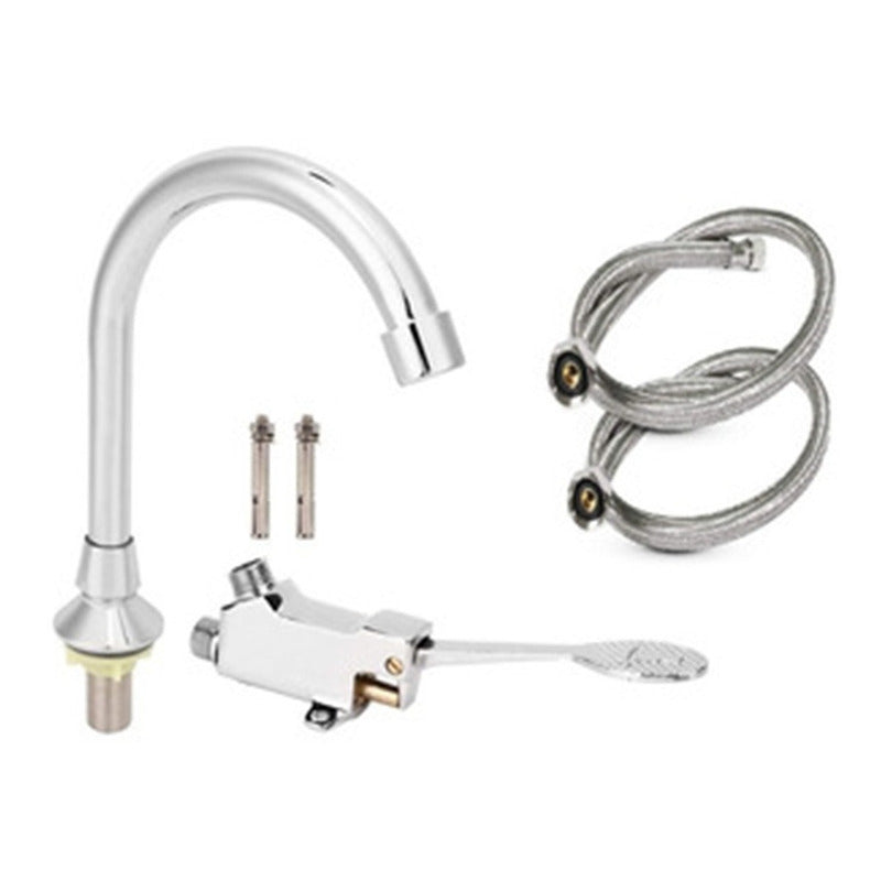 Kit Válvula O Llave Pedal -lavamanos Acero 24,5x27 Y Cuello