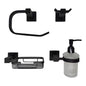 Juego De Accesorios Para Baño Negro Vintage X4 Piezas