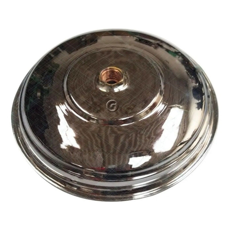 Ducha Cobre Acabado Niquel 25cm Niple A Techo