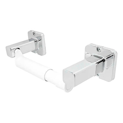 Portarrollo Para Baño Cuadrado Cromado Barú