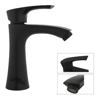 Grifería Lavamanos Agua Fría Baja Ciffra Negro