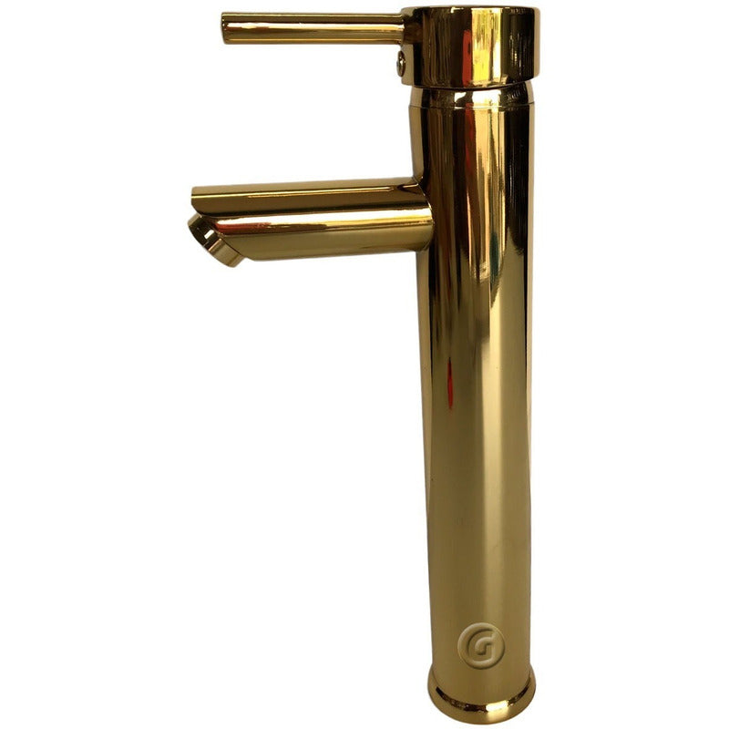 Llave  Lavamanos Grifo Pico Recto  Vintage Oro Laton