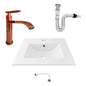 Kit Placa Lavamanos 61*40cm+griferia Agua Fria+push Flex. 4