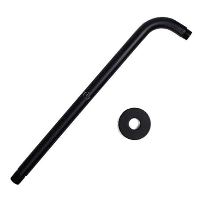 Ducha Circular Negra 18cm  Con Registro Tipo Cruceta