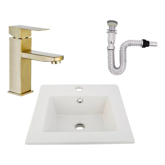Kit Placa Lavamanos 41cm+griferia Monocontrol+push Flexible1