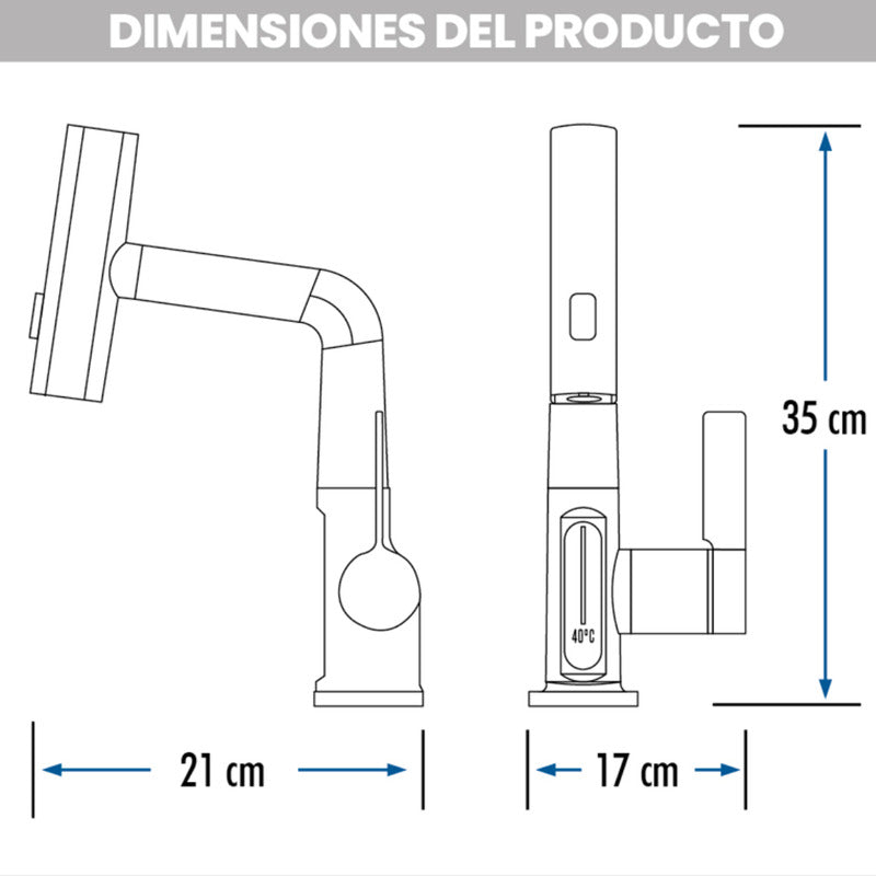 Grifería Lavaplatos T Monocontrol Plateada Bronce