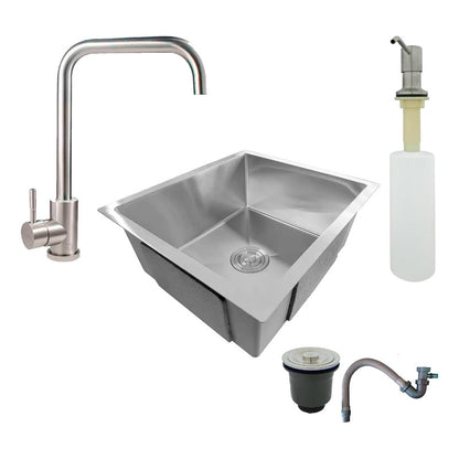 Combo Lavaplatos 60*45cm+griferia Plateada+dispensador Y Acc