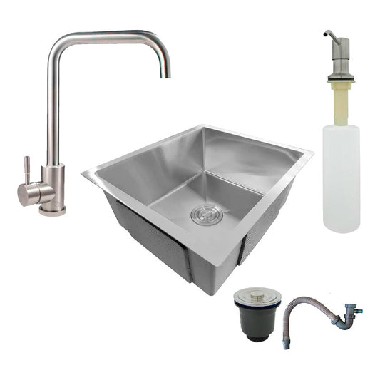 Combo Lavaplatos 60*45cm+griferia Plateada+dispensador Y Acc