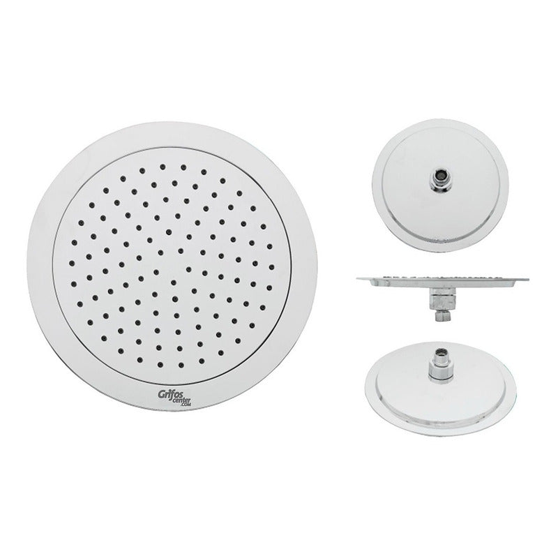 Ducha Redonda Plástica Cromada 9puLG