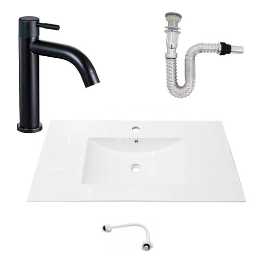 Kit Placa Lavam. 91*46.5cm+griferia Agua Fria+push Flex.14