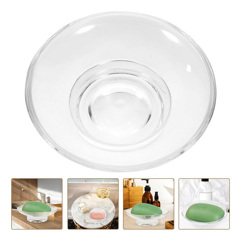 Repuesto Plato Jabonera + Vaso Cepillera Transparente/opaco