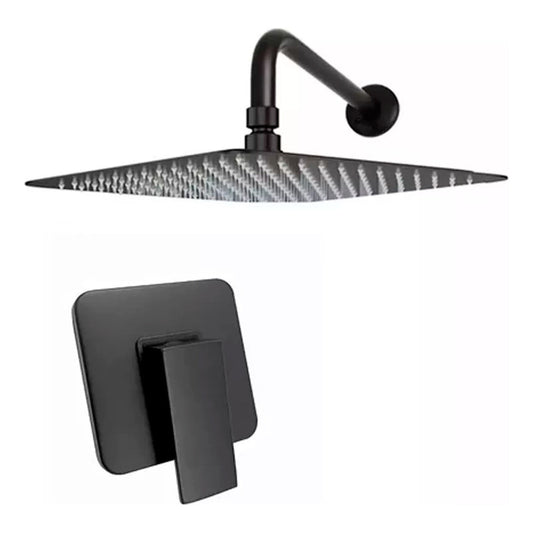 Kit De Ducha Cuadrada Negro