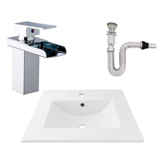 Kit Placa Lavamanos 51*40cm+griferia Monocontrol+push Flex8