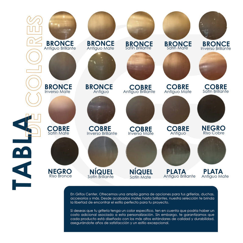 Mezclador Lavamanos Monocontro Alta  Bamboo Cobre Nique