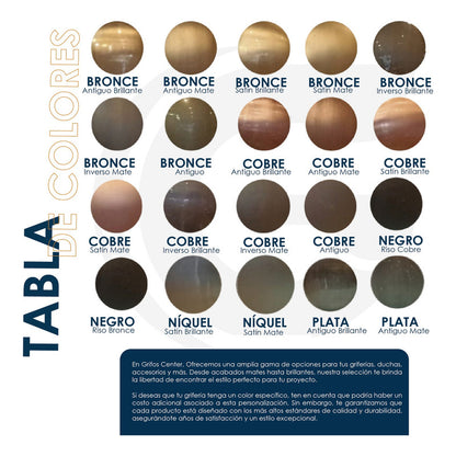 Mezclador Lavamanos Monocontro Alta  Bamboo Cobre Nique