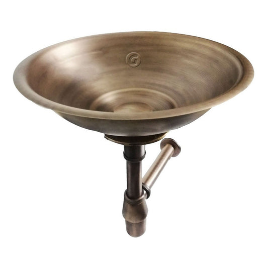 Lavamanos 35cm Vintage Bronce Antiguo + Desagüe +sifón
