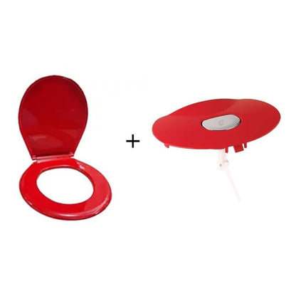 Kit Asiento Sanitario Rojo + Tapa Happy