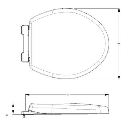 Asiento Sanitario Blanco Active Redondo Corona