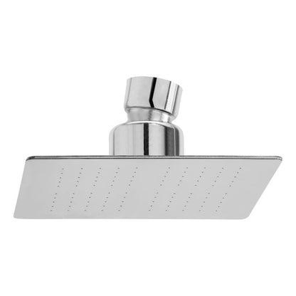 Regadera Cuadrada Satinada De 4 Pulgadas En Acero Inoxidable