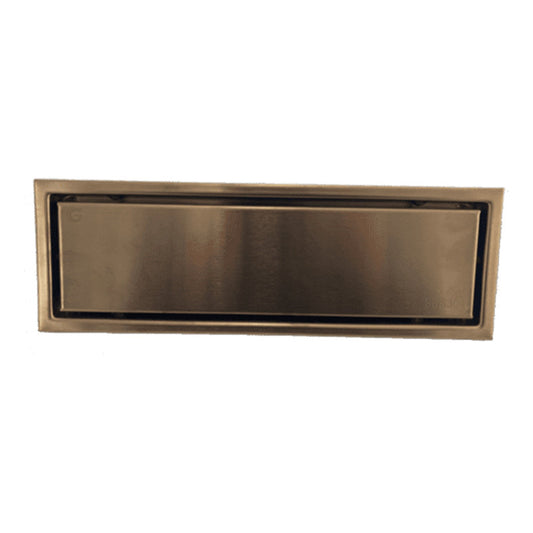 Rejilla De Piso 30x10cm Troya Vintage Rose Gold