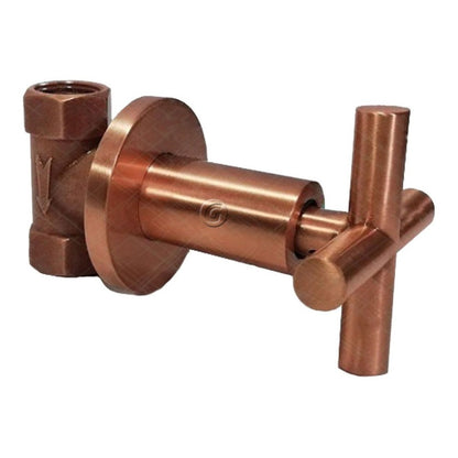 Registro Tipo Cruceta Para Ducha En Cobre Natural