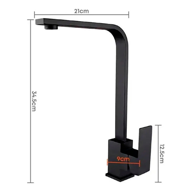 Combo Lavaplatos 100*45cm+griferia Lvp Negra  L + Accesorios