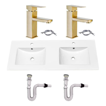 Kit Placa Doble Lavam.121*46.5cm+griferia Monoc+push Flex1