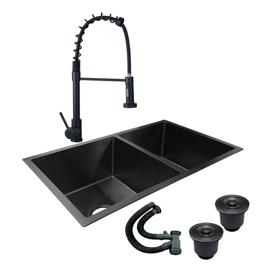 Combo Lavaplatos Doble 77*45cm+griferia Lvp Extraible+ Acc