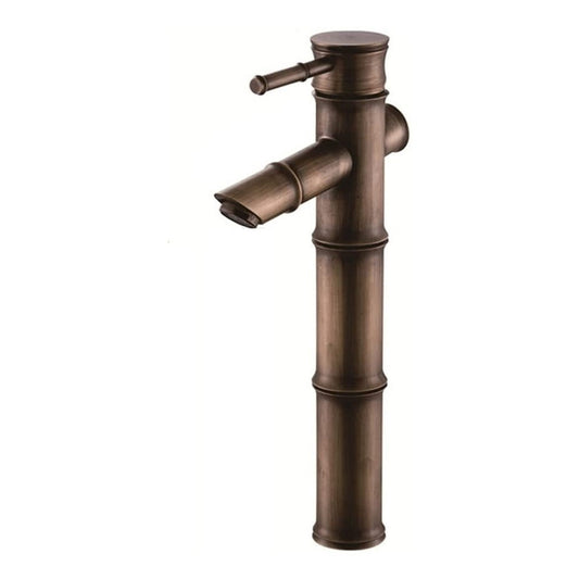 Mezclador Lavamanos Cobre Satin Brillante Alto Tipo Bamboo
