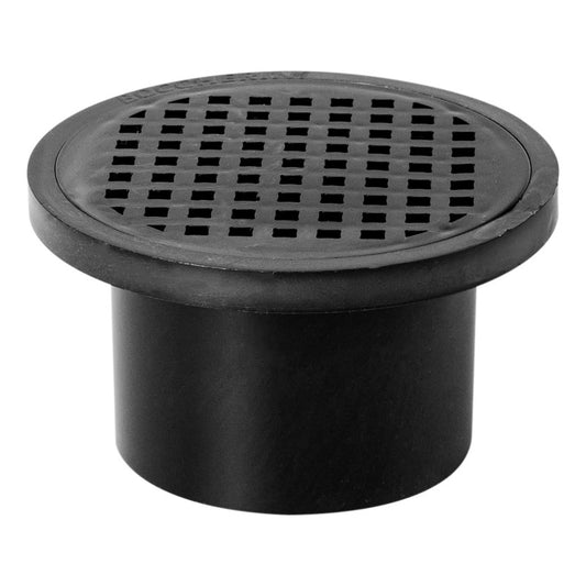 Rejilla De Piso Sifon 4x3 En Pvc Negra Anticucarachas