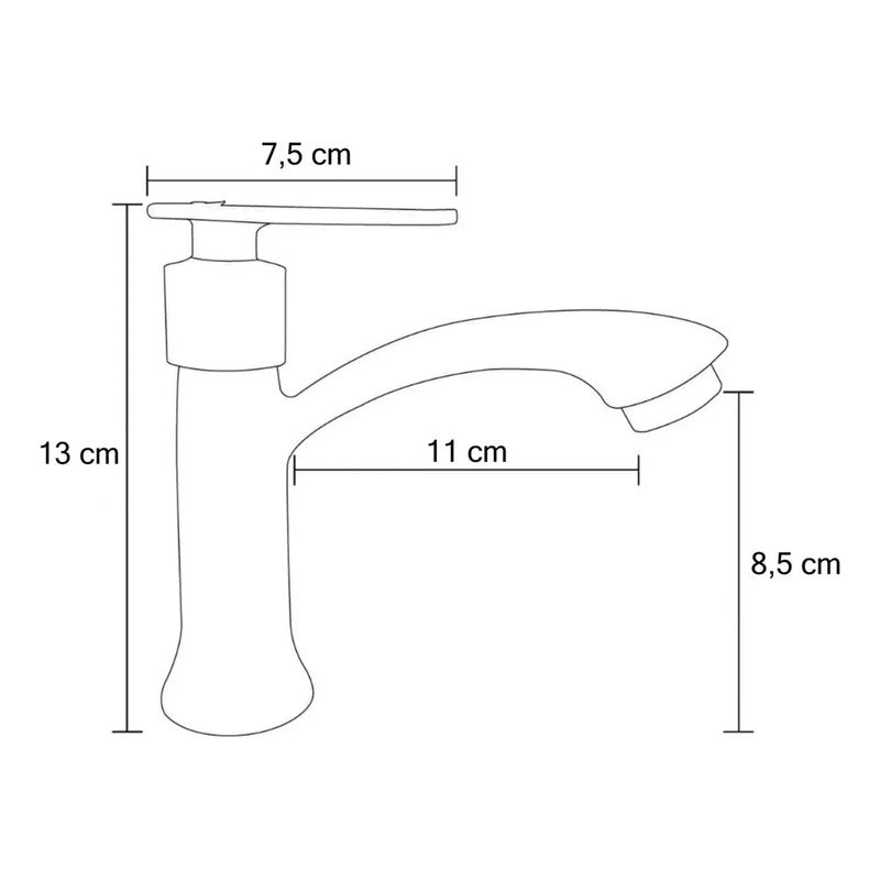 Kit Placa Lavamanos 61*40cm+griferia Agua Fria+push Flex. 16