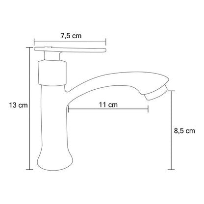 Kit Placa Lavamanos 61*40cm+griferia Agua Fria+push Flex. 16