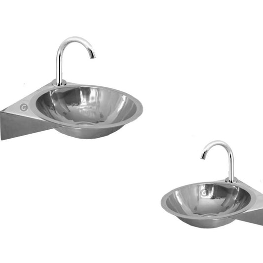 Lavamanos En Acero 28 X 31 Con Plataforma Para El Grifo