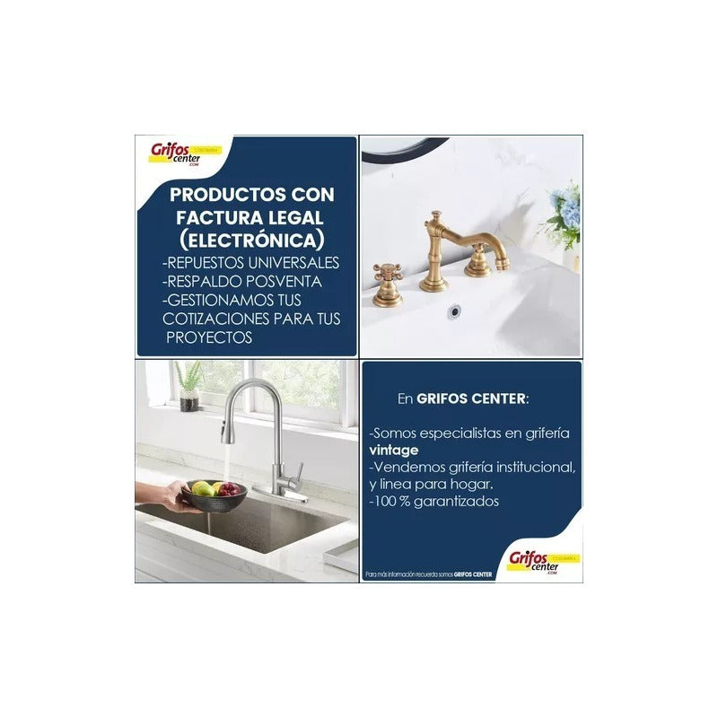 Llave Lavaplatos Acero Inoxidable Agua Fria