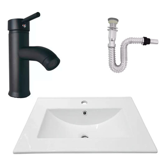 Kit Placa Lavam. 61*46.5cm+griferia Monocontrol+push Flex25