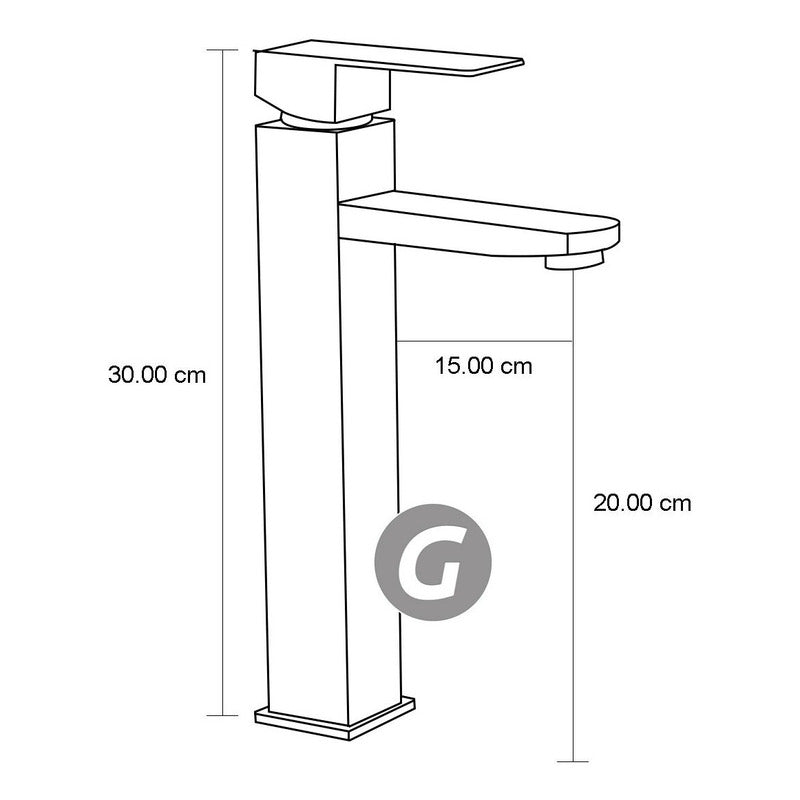 Grifo Monocontrol Alto Negro