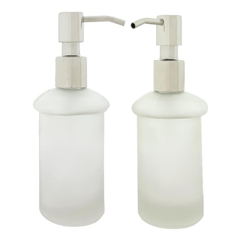 Dispensador De Jabón Liquido Vidrio Tapa Metálico
