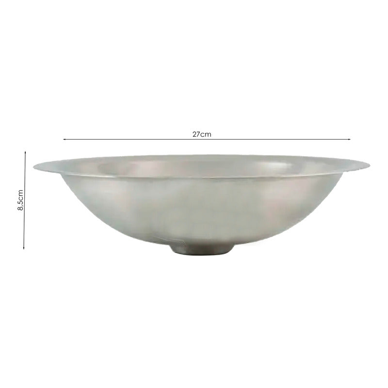 Lavamanos Con Pestaña Redondo Acero 27cm*8,5cm