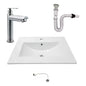Kit Placa Lavamanos 61*46.5cm+griferia Agua Fria+push Flex.6