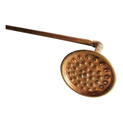 Ducha Circular 9.5cm En Cobre Con Tubo A Pared